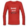 everybody know red color women long sleeves shirt