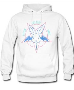 evil cutie pentagram white hoodie