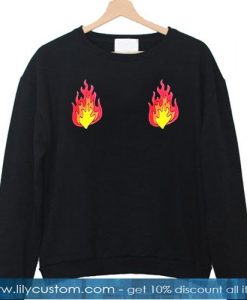 flames fire sweatshirt