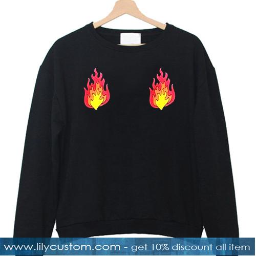 flames fire sweatshirt