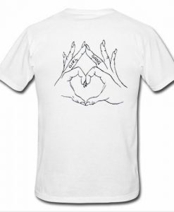 girl gang love hand t shirt back