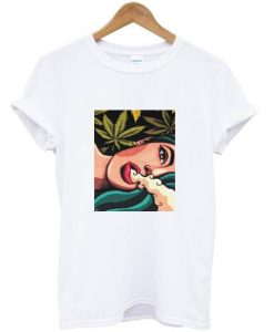 girl smoking t shirt