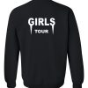 girls tour sweatshirt back