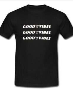 good vibes black t shirt
