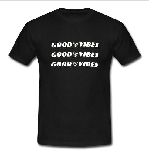 good vibes black t shirt