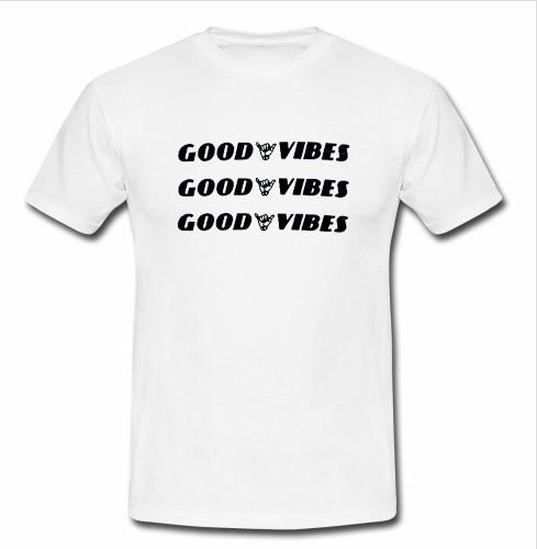 good vibes white t shirt