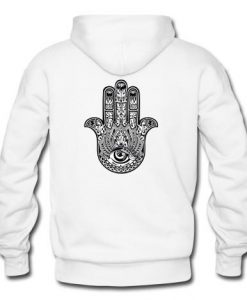 hamsa hand hoodie back