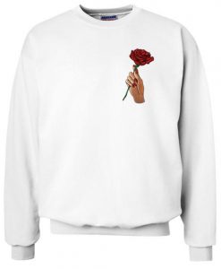 hand rose sweatshirt