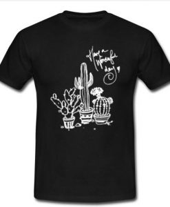 have wonderful day cactus t shirt