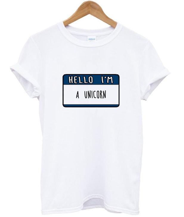 hello i'm a unicorn t shirt