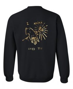 i never loved you sweatshirt back