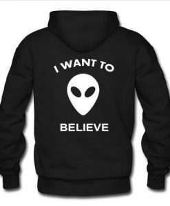 i want to believe alien hoodie back