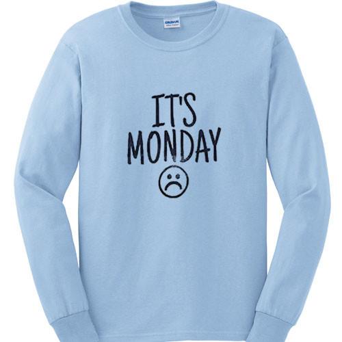 its monday sweatshirt sky blue sweatshirt
