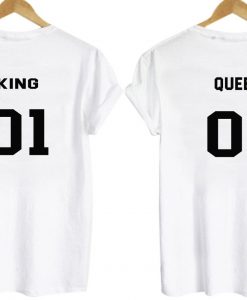 king and queen couple t shirt back