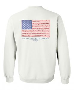 lily grace american flag sweatshirt back