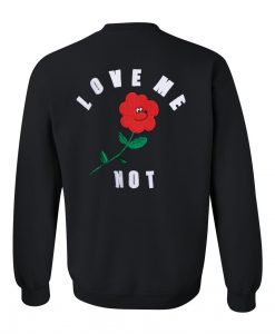 love me note sweatshirt back