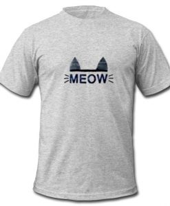 meow gray t shirt