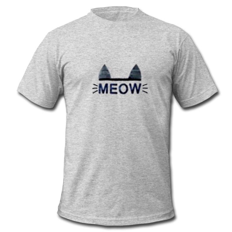 meow gray t shirt