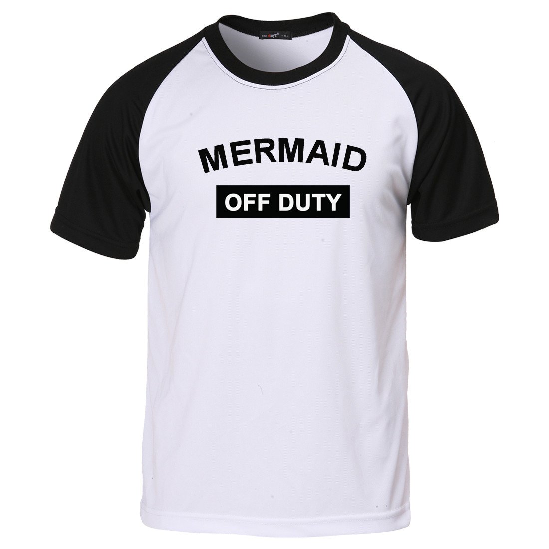 mermaid off duty baseball t shirt