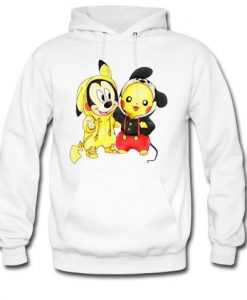 mickey mouse and pikachu hoodie