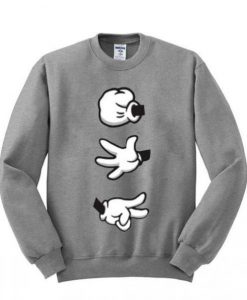mickey mouse hand sweatshirt   SU