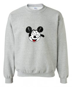 mickey mouse head peace sweatshirt