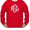 monogrammed ASL sweatshirt