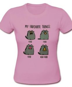 my favorite things pusheen tshirt