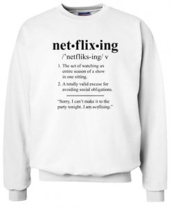 net flixing sweatshirt