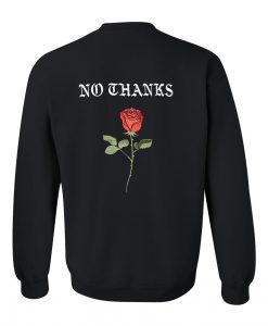 no thanks satin sweatshirt back