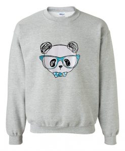 panda with glasses sweatshirt