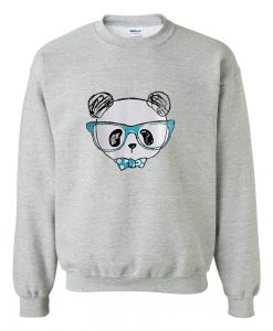 panda with glasses sweatshirt