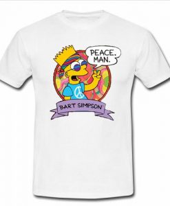 peace man bart simpson t shirt