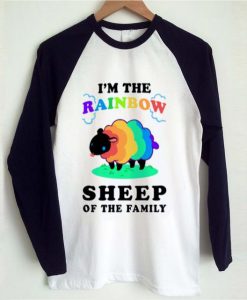 rainbow sheep raglan longsleeve