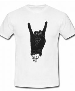 rock hand music t shirt