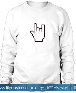 rock hand sweatshirt
