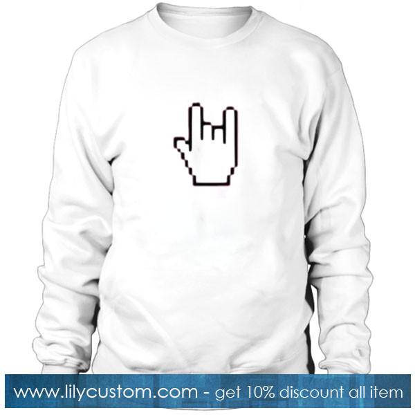 rock hand sweatshirt