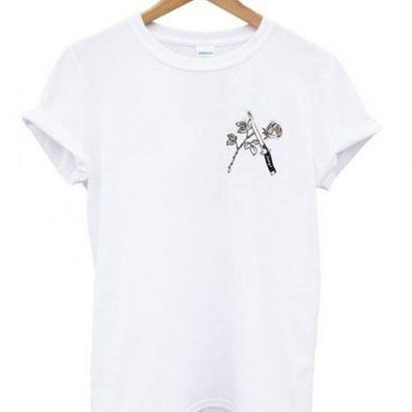 rose and knife t shirt