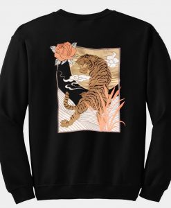 rose and lion sweatshirt back