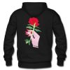 rose hand hoodie back