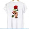 rose hand tshirt back