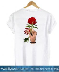 rose hand tshirt back