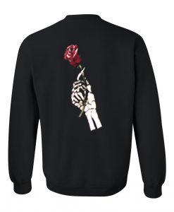 rose skeleton hand sweatshirt
