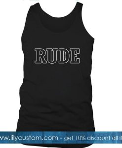 rude font tanktop