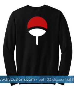 sharingan sasuke logo sweatshirt back