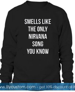 smells like the only nirvana song you know sweatshirt