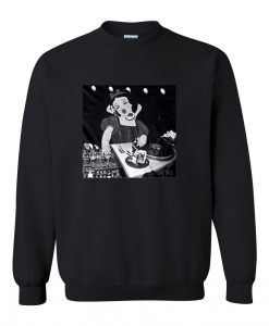 snow white dj sweatshirt