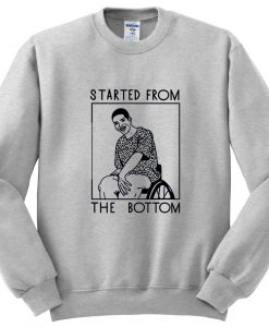 started from sweatshirt
