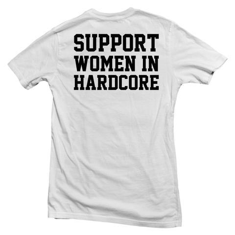 support women in hardcore back T shirt  SU