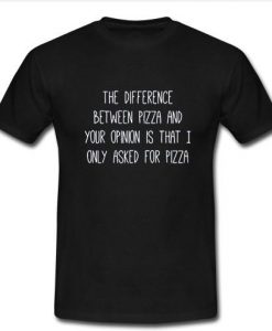 the difference between pizza t shirt